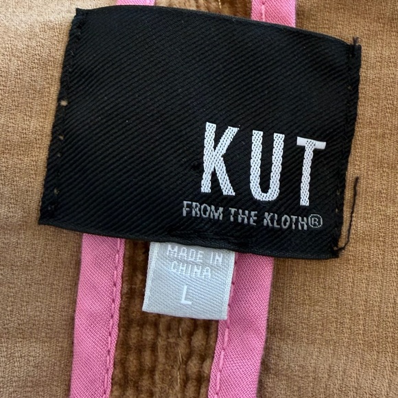 KUT From The Kloth Brown Corduroy Jacket Size Large | Button Front Fall Jacket - Picture 5 of 9